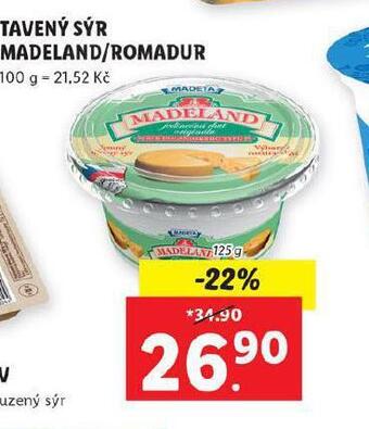 Lidl Tavený sýr madeland / romadur nabídka