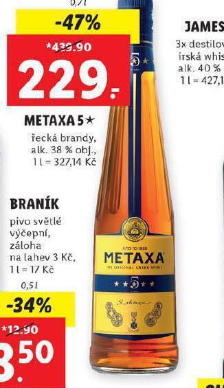 Lidl Metaxa 5* nabídka