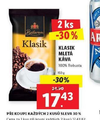 Lidl Klasik mletá káva nabídka