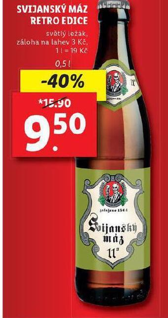 Lidl Pivo svijanský máz retro edice nabídka