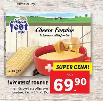Lidl Švýcarský fondue nabídka