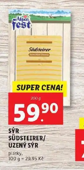Lidl Sýr südsteirer / uzený sýr nabídka