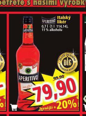 Norma Aperitivo italský likér nabídka