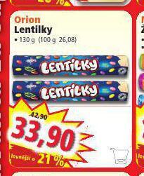 Norma Orion lentilky nabídka