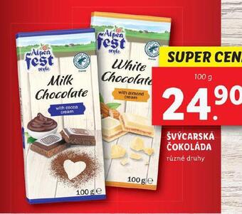 Lidl Švýcarská čokoláda nabídka