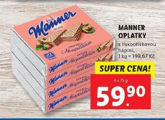Lidl Manner oplatky nabídka