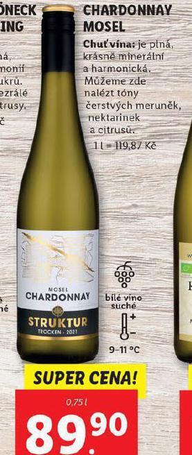 Lidl Chardonnay mosel nabídka