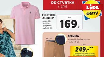 Lidl Polotriko slim fit nabídka