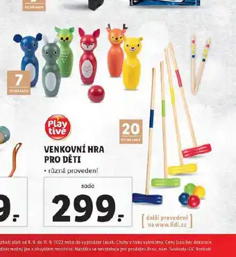 Lidl Venkovní hra pro děti nabídka