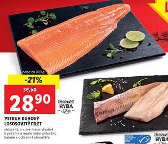 Lidl Pstruh duhový lososvitý filet nabídka