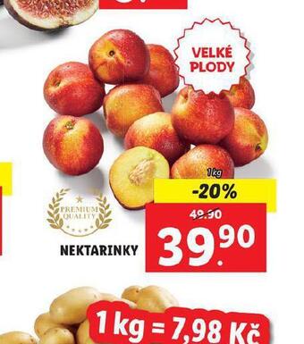 Lidl Nektarinky nabídka