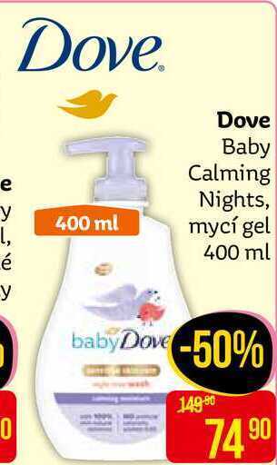 Teta Dove baby calming nights, mycí gel 400 ml nabídka