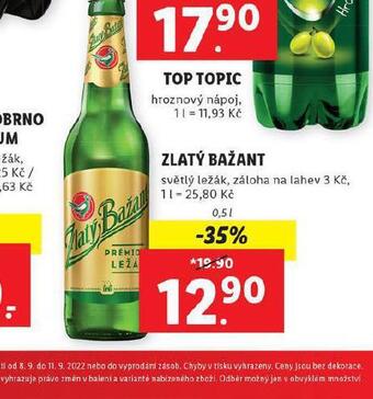 Lidl Pivo zlatý bažant nabídka