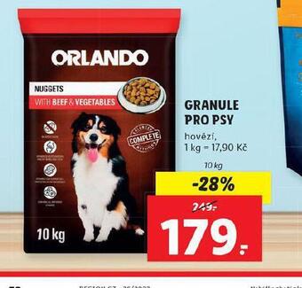 Lidl Orlando granule pro psy nabídka