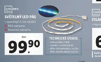 Lidl Světelný led pás nabídka