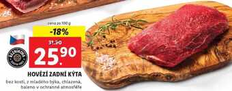 Lidl Hovězí zadní kýta, cena za 100 g nabídka