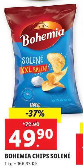 Lidl Bohemia chips solené, 300 g nabídka
