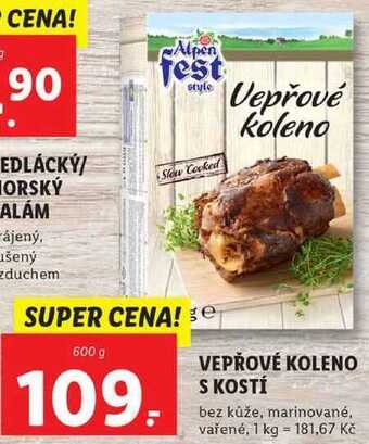 Lidl Vepřové koleno s kostí, 600 g nabídka
