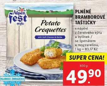 Lidl Plněné bramborové taštičky, 600 g nabídka