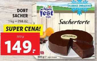 Lidl Dort sacher, 500 g nabídka