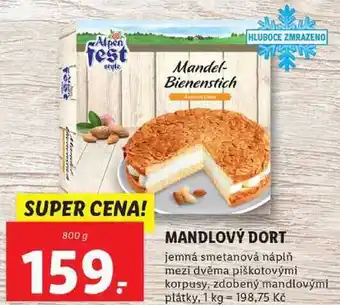 Lidl Mandlový dort, 800 g nabídka
