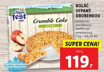Lidl Koláč sypaný drobenkou, 1250 g nabídka