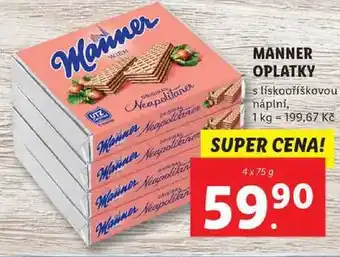 Lidl Manner oplatky, 4x 75 g nabídka