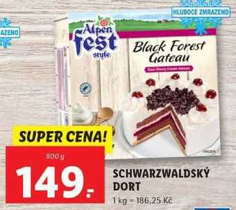Lidl Schwarzwaldský dort, 800 g nabídka