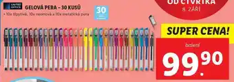 Gelová pera - 30 kusů