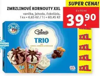 Lidl Zmrzlinové kornouty xxl, 6x 110 ml nabídka