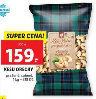 Lidl Kešu ořechy, 500 g nabídka