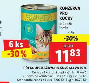Lidl Konzerva pro kočky, 415 g nabídka