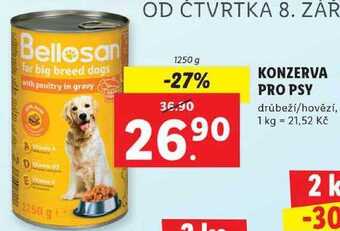 Lidl Konzerva pro psy, 1250 g nabídka