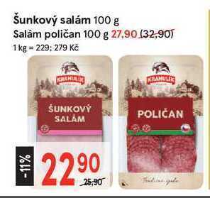 Žabka Krahulík šunkový salám 100 g nabídka