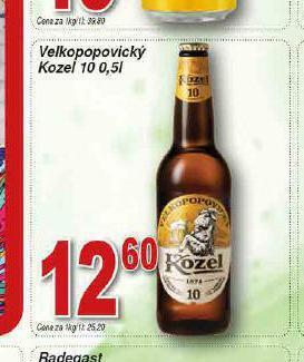 Lidl Pivo velkopopovický kozel 10 nabídka