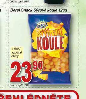 Lidl Bersi snack sýrové koule nabídka