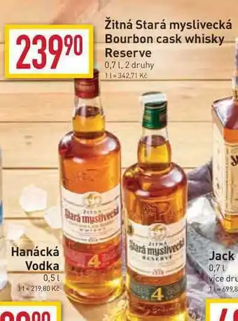 Billa Žitná stará myslivecká bourbon cask whisky reserve 0,7l nabídka