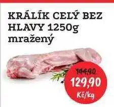 RABBIT řeznictví Králík celý bez hlavy 1250 g, cena za 1 kg nabídka