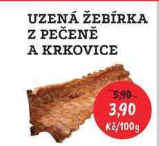 RABBIT řeznictví Uzená žebírka z pečeně a krkovice, 100 g nabídka