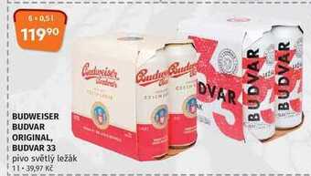 Coop Budweiser budvar b:original pivo světlý ležák 6 x 0,5l nabídka