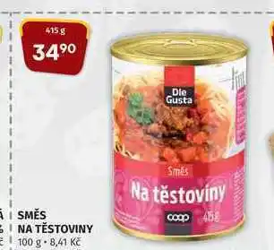 Coop Die gusta smes na těstoviny 415g nabídka