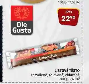 Coop Die gusta listové těsto 300 g nabídka
