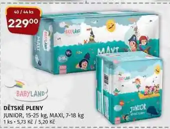 Babyland dětské pleny 15-25 kg, maxi, 7-18 kg
