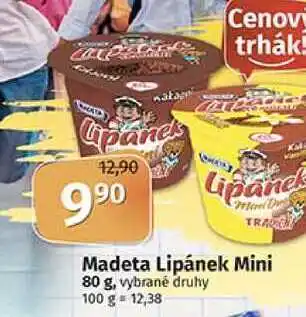 Madeta lipánek mini 80 g, vybrané druhy