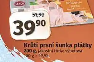 Krůtí prsní šunka plátky 200 g, jakostní třída výběrová