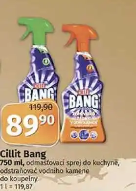 Cillit bang 750 ml, odmaštovací sprej do kuchyně, odstraňovač vodního kamene do koupelny
