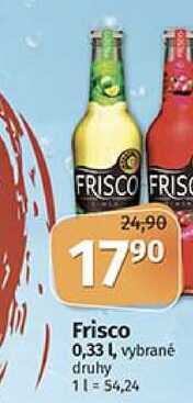 Coop Frisco 0,33 l, vybrané druhy nabídka