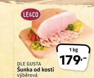 Coop Šunka od kosti výběrová 1 kg nabídka