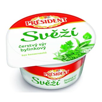 Rohlik.cz Président svěží čerstvý sýr bylinkový nabídka