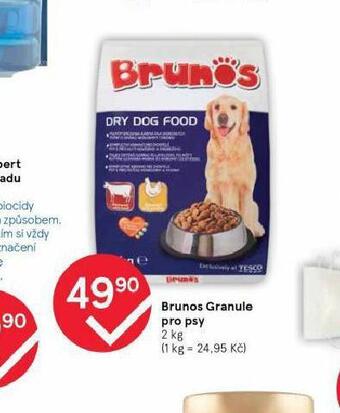 Tesco Brunos granule pro psy nabídka